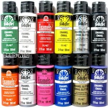 Enamel Acrylic Paint  Folk Art Gloss Finish 2oz Bottle - £6.55 GBP