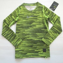 Nike Boys PRO Warm Long Sleeve Top Shirt - 856133 - Volt 702 - Size S - NWT - £15.79 GBP