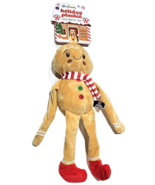 Bow Wow Pet Holiday Plushie Gingerbread Man Toy For Dogs Crinkle Squeak ... - £20.90 GBP