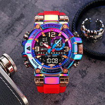 Sports Colorful Luminous Electronic Waterproof Watch Multifunctional Student Wat - £22.41 GBP