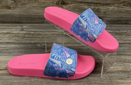 Lilly Pulitzer Cabana Slide Sandal Boca Blue Its A Sailabration Shoe Siz... - $26.73