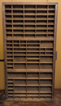 VTG Antique THE CARROM CO Printer&#39;s Type Drawer Tray Shadow Box Wood 32x... - $114.96