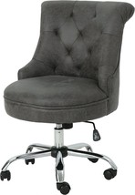 Christopher Knight Home Tyesha Desk Chair, Slate + Chrome - $289.99
