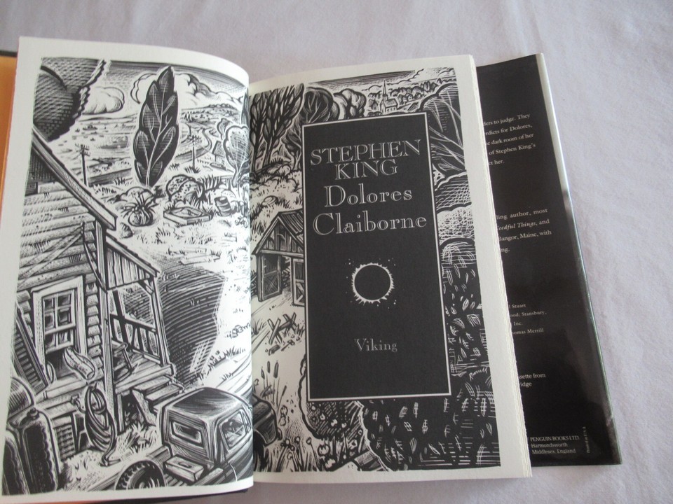 Dolores Claiborne STEPHEN KING Viking First Edition $23.50 HC Hardcover DJ Book Item image 9