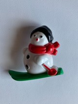 Avon Holiday Christmas Snowman Skiing Pin - £15.63 GBP