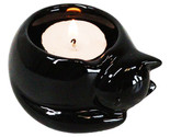 Pack Of 2 Wicca Ceramic Sleeping Black Feline Cat Tea Light Votive Candl... - £15.97 GBP