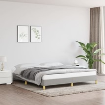  Bed Frame Light gray Polyester, Plywood, Engineered wood - $363.11 CAD