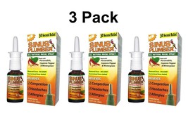 3 Sinus Plumber Nasal Infection Spray Congestion Natural Allergy Relief ... - £27.24 GBP