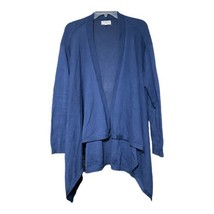 Lou &amp; Grey Womens Blue Cotton Open Front Cardigan Sweater Size Small - $14.99