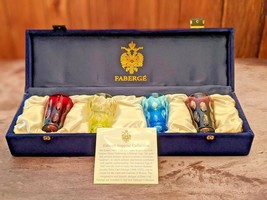 Faberge Colored Crystal Bubbles Shot Glasses in the original presentatio... - $495.00