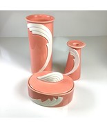 Vtg Fujimori Collection Society Kato Kogei Pink Modern Abstract Set Japa... - $126.60 CAD