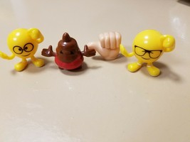 The Emoji Movie Collectible Figures~4 Figures~1 inch - $6.85