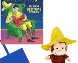 Curious George Bedtime - 6 Stories Book H A Rey, 6&quot; Cuteeze Curious Geor... - $44.99