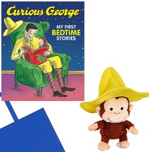 Curious George Bedtime - 6 Stories Book H A Rey, 6&quot; Cuteeze Curious Geor... - £35.23 GBP
