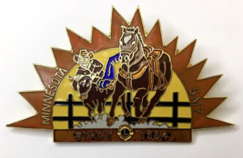 1984 Stacy Minnesota 5M7 Lions Club Enamel Lapel Pin Bronc Horse Rodeo C... - $16.00