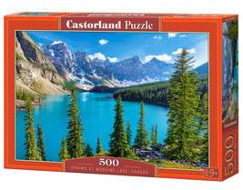 500 Piece Jigsaw Puzzle, Spring at Moraine Lake, Canada, Mountain view, - $17.94