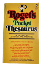 Rogets Pocket Thesaurus Synonym And Antonym Reference Guide 1946 Pocket Books PB - £3.13 GBP