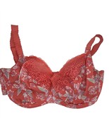 Freya Fancies Floral Lace Underwire Bra 38J Bright Coral - $28.80