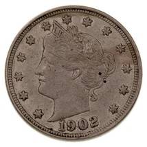 1902 5C Nickel De Liberté En État XF, Couleur Naturelle, Bon Détail Pour... - $50.33 CAD
