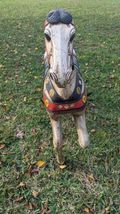 Large Antique Folk Art Carved and Hand Painted Wood Horse 43"H image 14