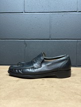 Vintage French Shriner Black Leather Moc Toe Dress Shoes Men’s Sz 13 N - £36.02 GBP