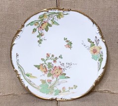 Vintage JPL J Pouyat Limoges Floral Plate Gold Trim 9.5 In Granny Cottag... - $49.50