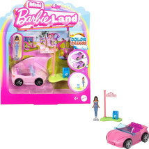 Mini BarbieLand Convertible with 1.5&quot; Doll &amp; Color Changing Car New in Package - £7.61 GBP