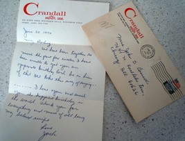 Vintage Crandall Motor Inn Stationary With Note Written On It 1970 - $3.99