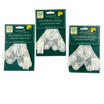 Annie&#39;s Victorian Doily 6&quot; Irish Rose Heart Shape 100% Cotton Handcrafted - $14.80