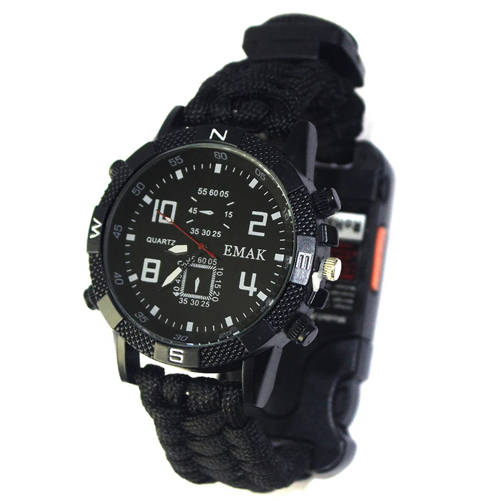 Outdoor Camping Multifunction EDC Survival Tactical Bracelet Safety Equipment - £15.48 GBP+