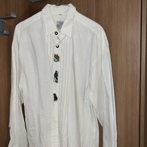 Landenhaus alpenland embroidered long sleeve vintage shirt size 44 - £57.89 GBP