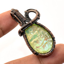 Australian Triplet Opal Gemstone Copper Wire Wrap Pendant Jewelry 1.90&quot; SA 66 - £3.92 GBP