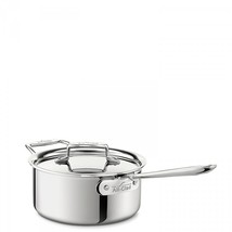 All-Clad SD55203 D5 Polished 18/10 SS 5-Ply Bonded 3-qt sauce Pan with Lid - £97.13 GBP