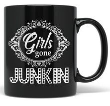 PixiDoodle Thrifty Floral Mirror Girls Gone Junkin Coffee Mug (11 oz, Bl... - £20.47 GBP+