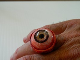 Realistic Human/zombie Eyeball Ring for Halloween, Cos Play (Gray 26mm) - £12.98 GBP