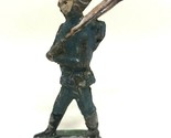 Vintage Lead Toy Soldier, with Rifle, Painted Flat Lead - $7.59