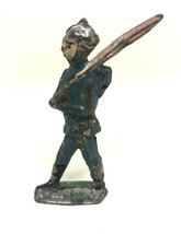 Vintage Lead Toy Soldier, with Rifle, Painted Flat Lead - £6.06 GBP