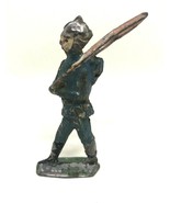 Vintage Lead Toy Soldier, with Rifle, Painted Flat Lead - $7.59