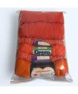 LOT 6 Skeins Orange Colors Vintage Yarn 4 Ply Lion Brand, Red Heart, WINTUK - $370.44 MXN