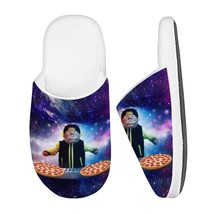 Cat Pizza DJ Memory Foam Slippers - Space Cat Slippers - Cool Slippers (us_footw - £23.73 GBP