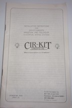 Vtg Installation Instructions for Cir-Kit Concepts Miniature &amp; Doll House Wiring - £5.49 GBP