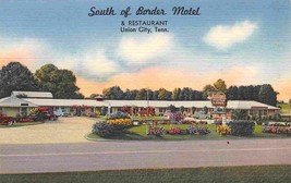 South of Border Motel &amp; Restaurant Union City Tennessee linen postcard - £5.53 GBP