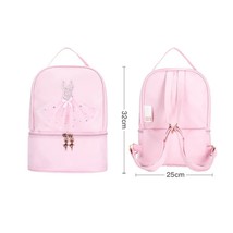 Embroidery Personalized Kids Dance BackBag for Girls Ballerina Pink Duffel for B - £134.54 GBP