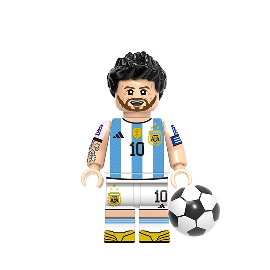 Primary image for Football Player Leo Messi Argentina World Cup Champion Minifigures Bricks Toys