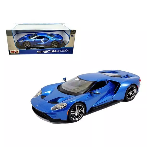 New Diecast 2017 Ford Gt Blue Metallic 1/18 Diecast Model Car By Maisto New - $85.96