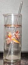 Vintage Rare 50-60TH Glass Drink Mixer Pourer Pitcher Swizzle Stick Wild Turkey - £18.75 GBP