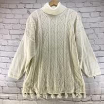 Maggie Mcnaughton Vintage White Cable Knit Sweater Pull Over Womens - £19.77 GBP