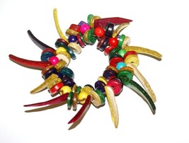 Colourful Wooden bracelet tribal ethnic Great! New - €8,73 EUR
