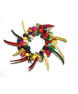 Colourful Wooden bracelet tribal ethnic Great! New - $13.56 CAD