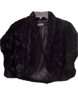 Eliza J Shrug Black Crop  Faux Fur Open Front - $543.43 MXN
